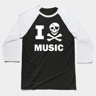 I Pirate Music Baseball T-Shirt